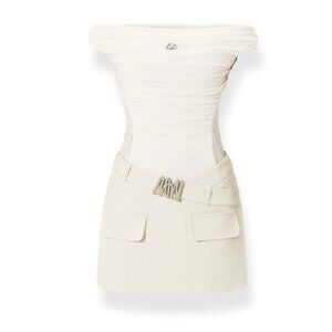 Naws- White belt dress SIZE M